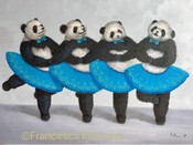 Four little pandas